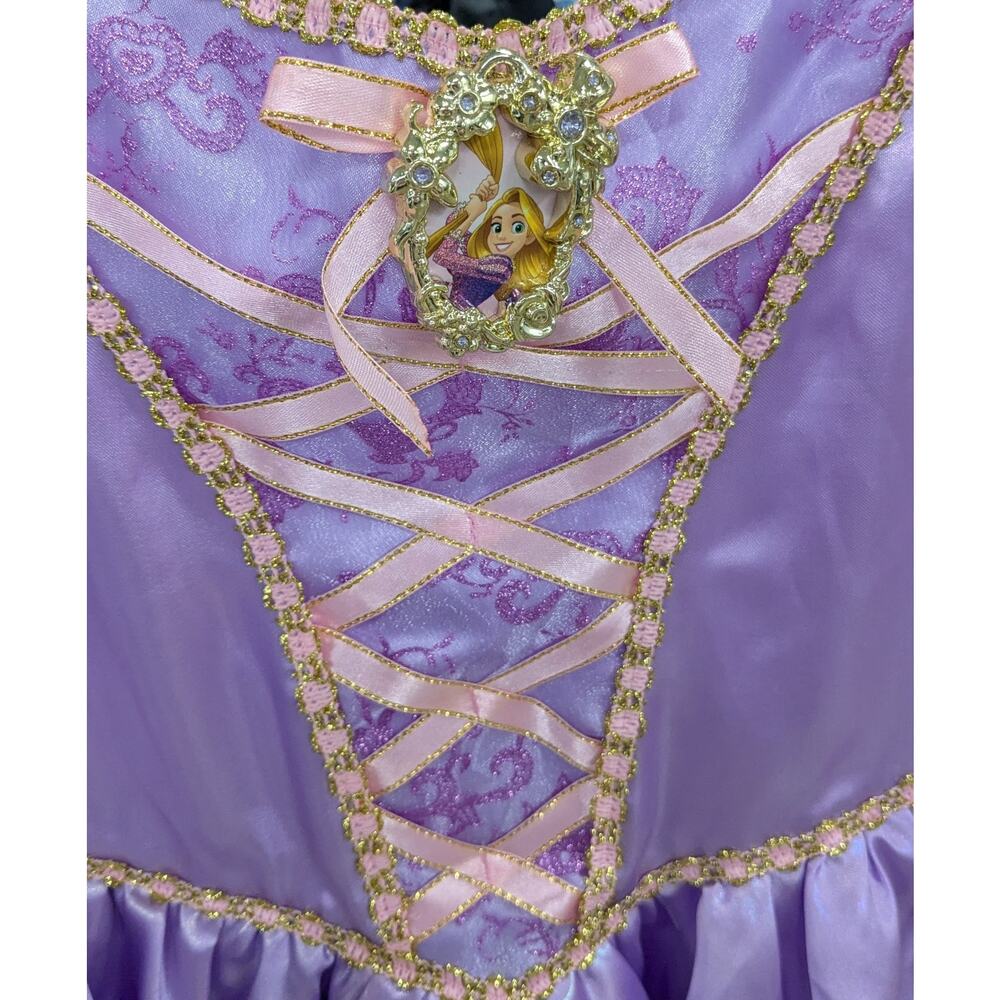 Disney Tangled Rapunzel Halloween Costume CHILD Small 4-6X EUC - Picture 3 of 3